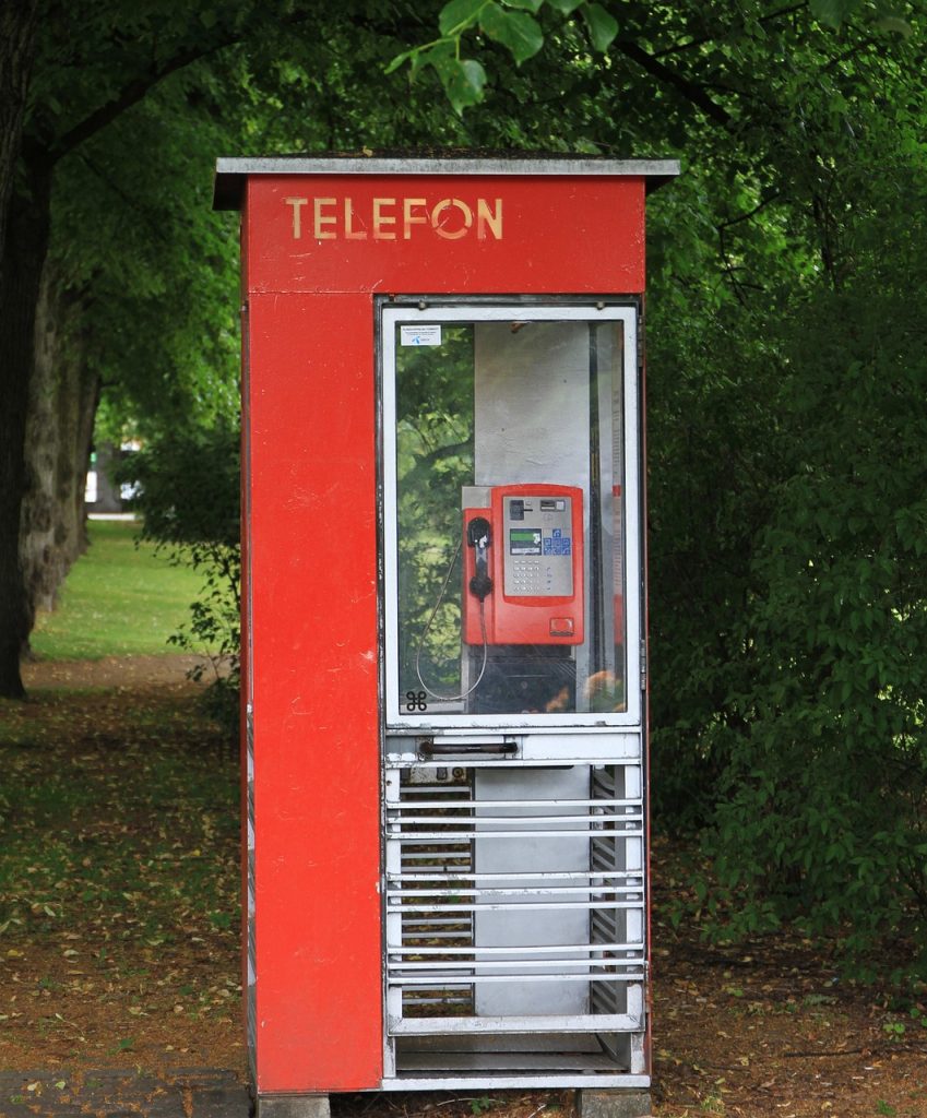 telephone booth, telefon, red, park, oslo, norway, vintage, old fashioned, telephone, booth, box, phone box, call, call box